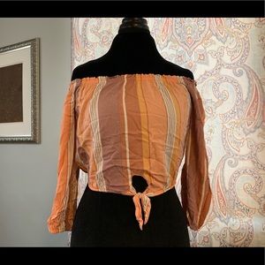 Women’s off the shoulder crop top